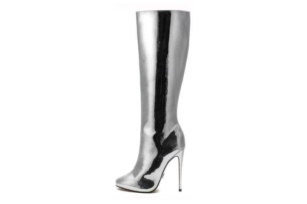 Giaro Stiefel In Übergrößen Silber [D2C] BRANDY LIQUID SILVER Große Damenschuhe