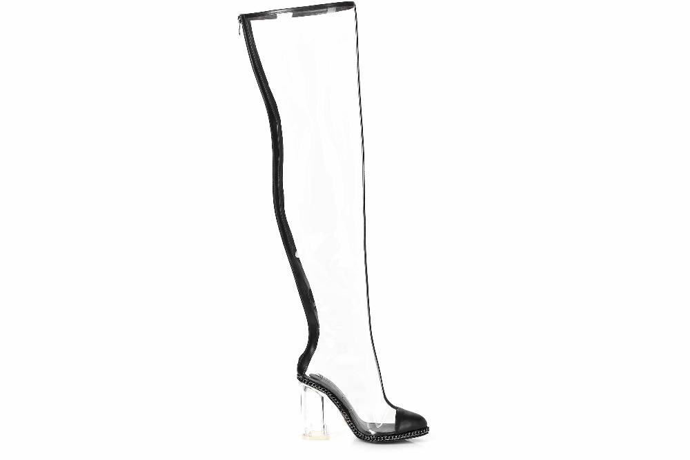 Giaro Stiefel In Übergrößen Transparent Fiona Clear PVC Große Damenschuhe