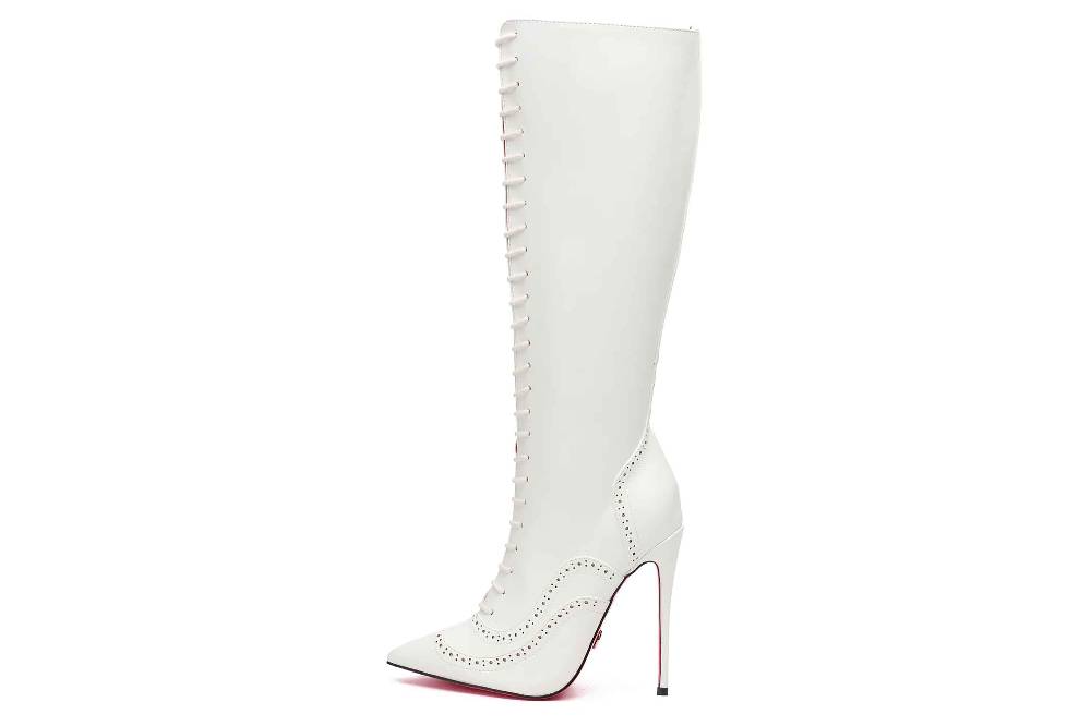 Giaro Stiefel in Übergrößen Weiß [D2C] MILANA WHITE MATTE große Damenschuhe