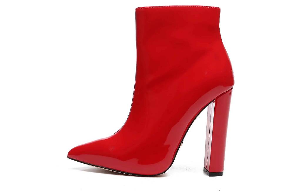 Giaro Stiefeletten in Übergrößen Rot [D2C] ALIA RED SHINY große Damenschuhe