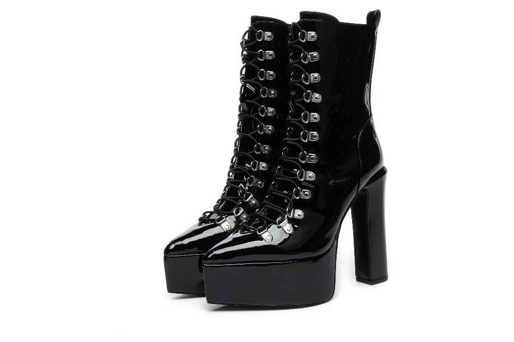 Giaro Stiefeletten In Übergrößen Schwarz [D2C] SCENIC BLACK SHINY Große Damenschuhe