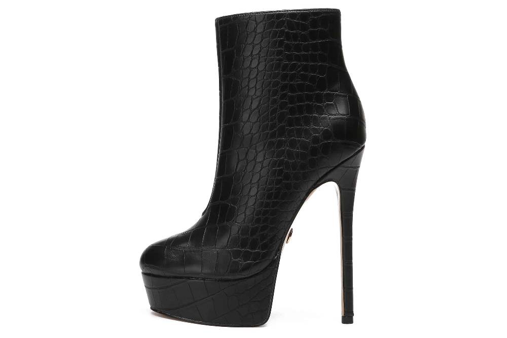 Giaro Stiefeletten In Übergrößen Schwarz [D2C] SIDDY BLACK CROCK Große Damenschuhe