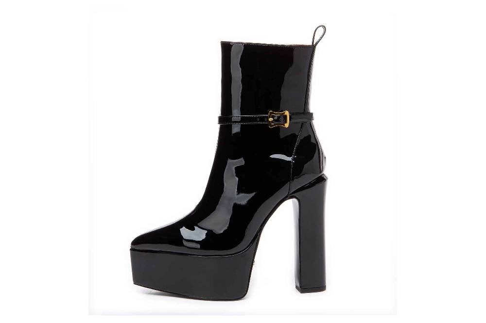 Giaro Stiefeletten in Übergrößen Schwarz [D2C] STASH BLACK SHINY große Damenschuhe