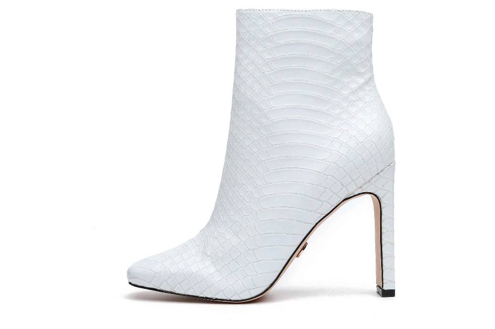 Giaro Stiefeletten in Übergrößen Weiß [D2C] ALIA WHITE SNAKE große Damenschuhe