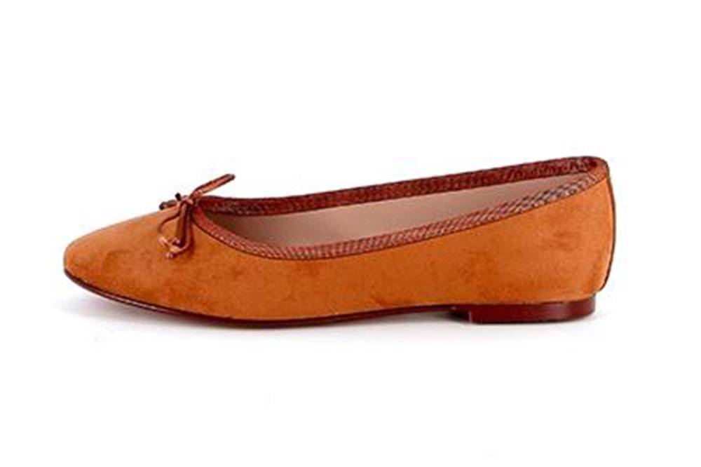 GIULIA Ballerinas in Übergrößen Braun 68204 CUERO ANTE große Damenschuhe