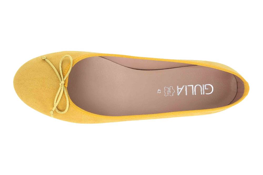 GIULIA Ballerinas In Übergrößen Gelb 68198 Große Damenschuhe