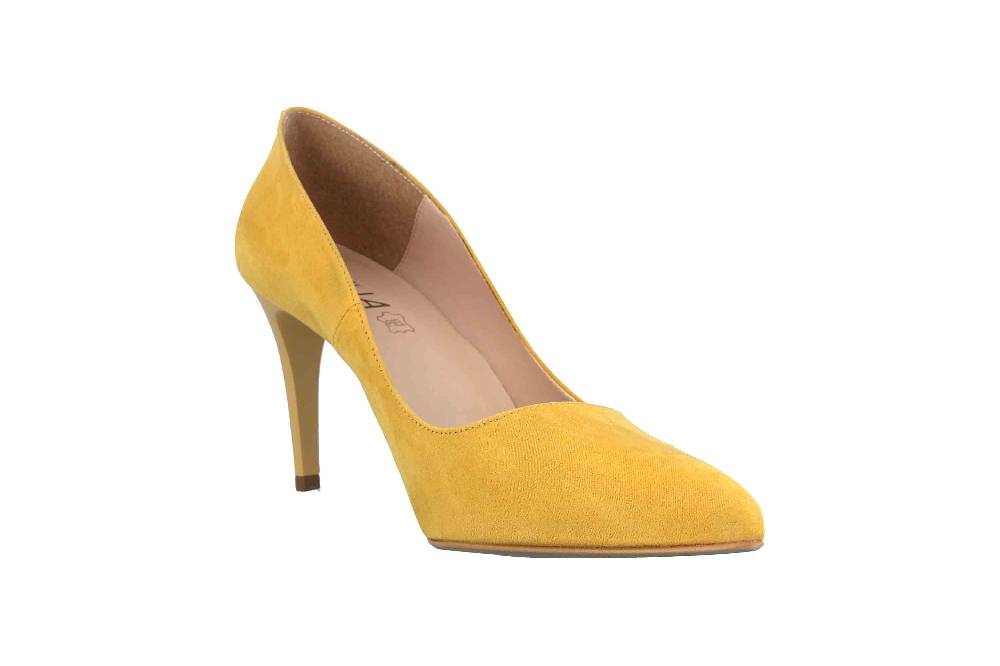GIULIA Pumps in Übergrößen Gelb 64438 große Damenschuhe