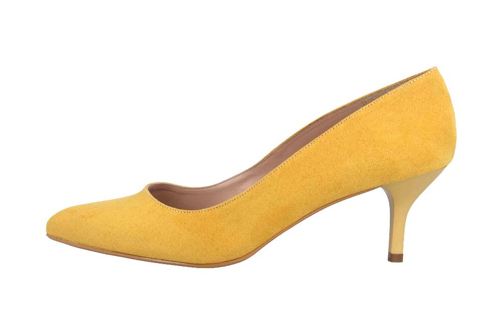 GIULIA Pumps in Übergrößen Gelb 65810 große Damenschuhe
