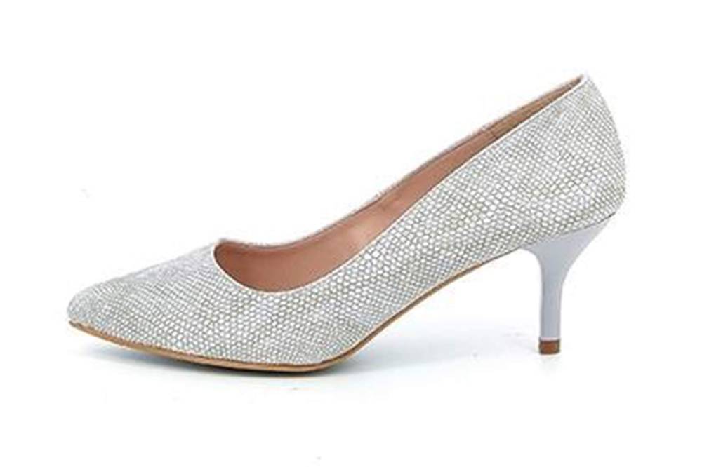 GIULIA Pumps in Übergrößen Silber 65814 VAPORE PITONE SOFIA große Damenschuhe