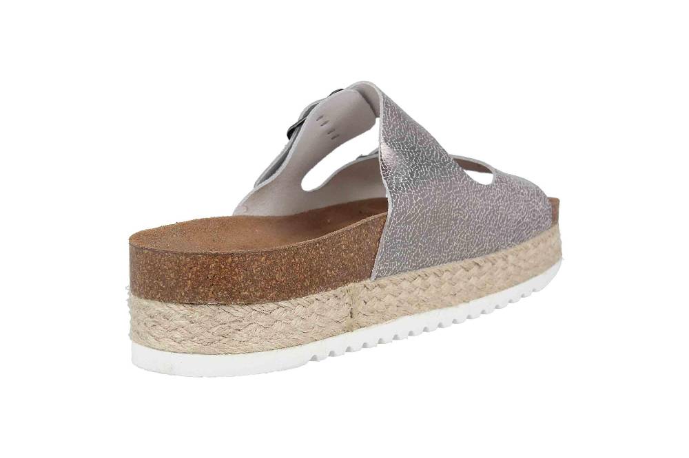 Gosch 76052 Dagmar Pantoletten In Übergrößen Silber GS2516 021 Große Damenschuhe