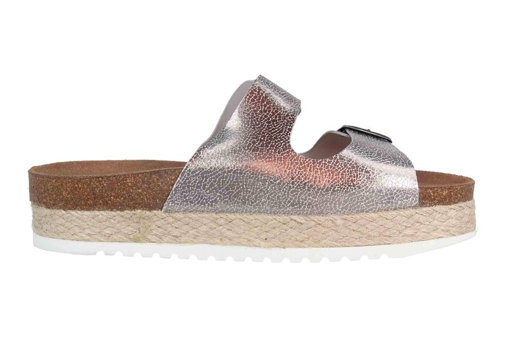 Gosch 76052 Dagmar Pantoletten In Übergrößen Silber GS2516 021 Große Damenschuhe