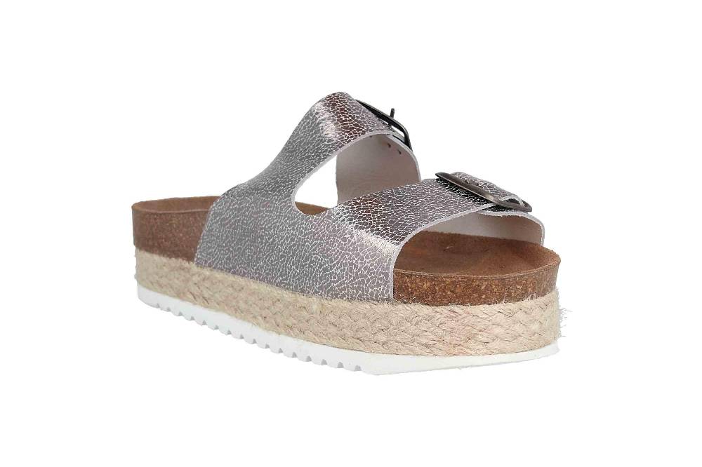 Gosch 76052 Dagmar Pantoletten In Übergrößen Silber GS2516 021 Große Damenschuhe