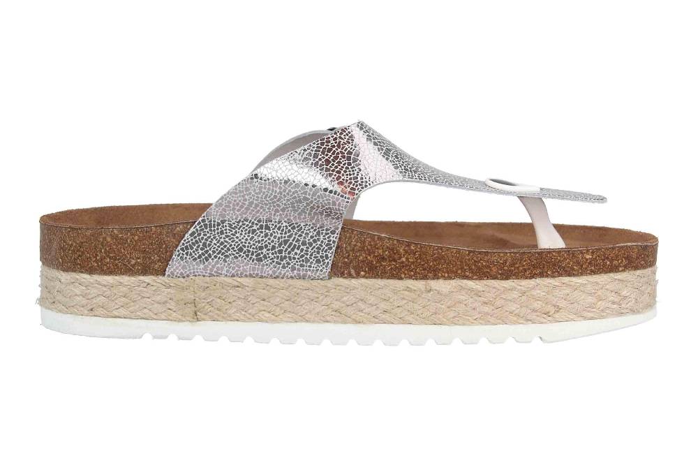 Gosch 76551 Carla Zehentrenner In Übergrößen Silber GS2519 021 Große Damenschuhe