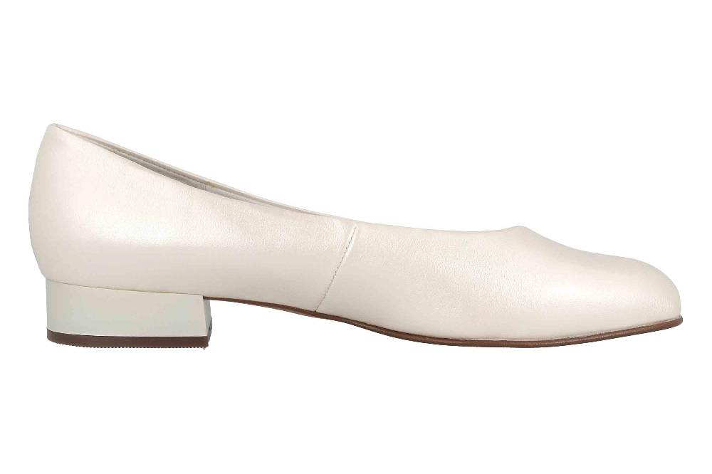 Grazie Pearl Platin Ballerinas In Übergrößen Elfenbein 55882 110040 601 Große Damenschuhe