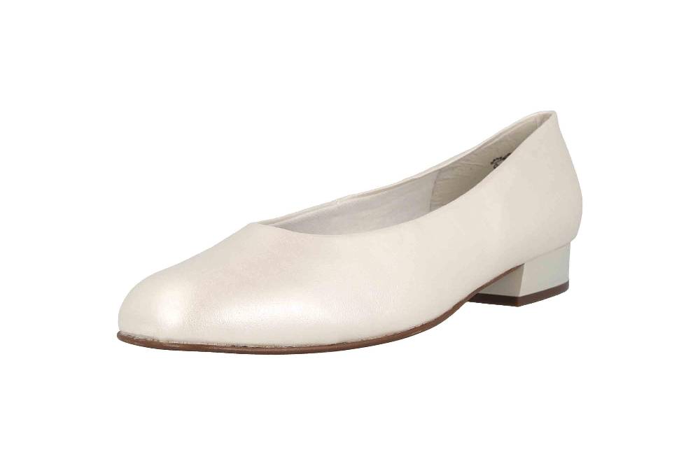 Grazie Pearl Platin Ballerinas In Übergrößen Elfenbein 55882 110040 601 Große Damenschuhe