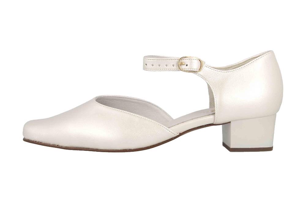 grazie Pearl platin Pumps in Übergrößen Elfenbein 66682 400103 601 große Damenschuhe