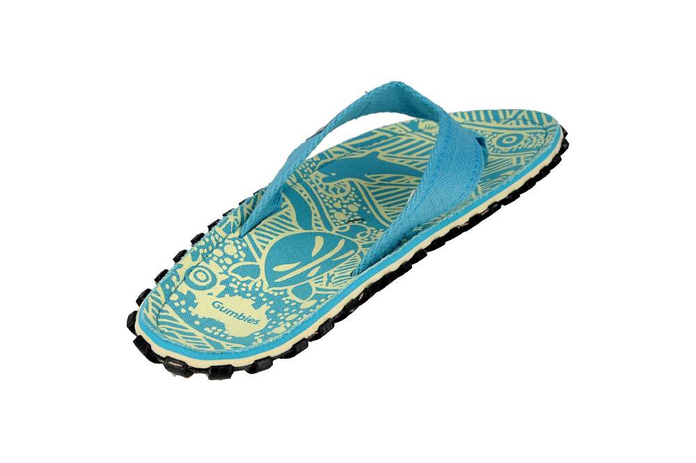 Gumbies Islander Turquoise Signature Zehentrenner In Übergrößen Türkis 2203 Große Damenschuhe