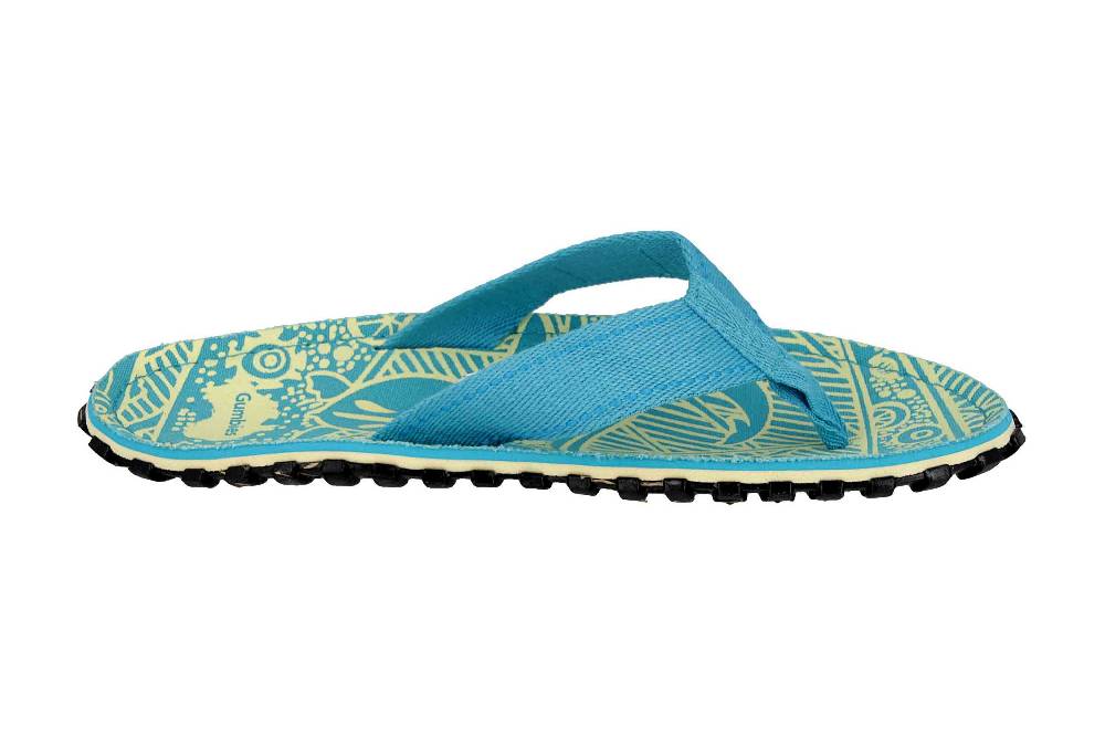 Gumbies Islander Turquoise Signature Zehentrenner In Übergrößen Türkis 2203 Große Damenschuhe