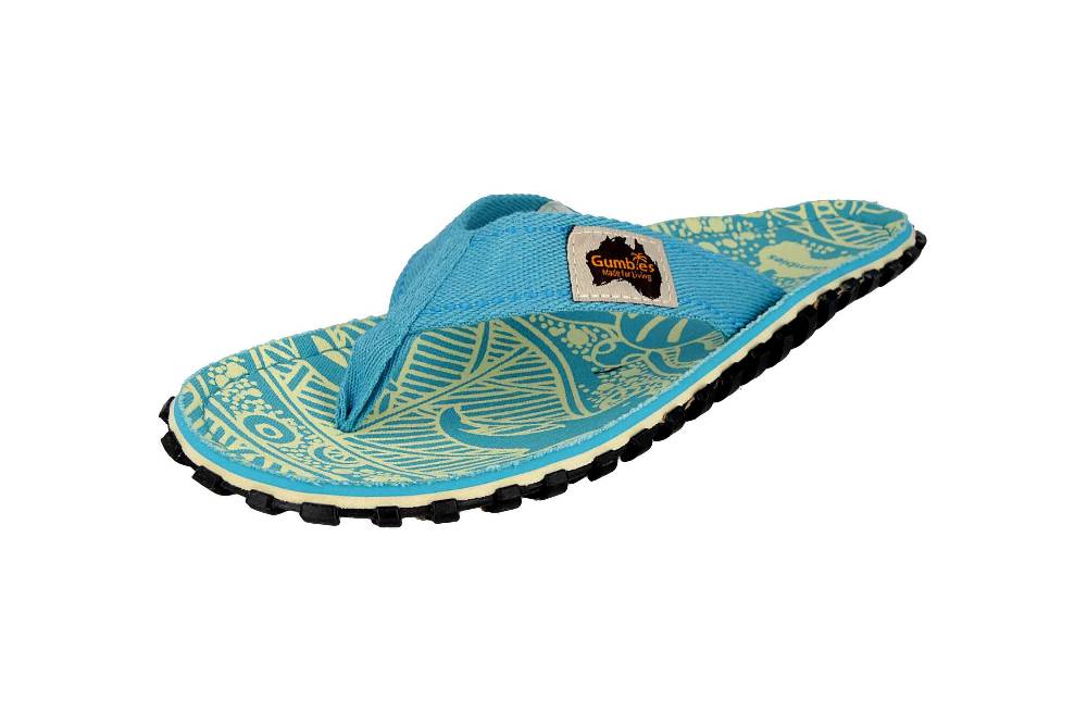 Gumbies Islander Turquoise Signature Zehentrenner In Übergrößen Türkis 2203 Große Damenschuhe
