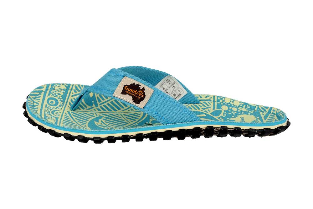 Gumbies Islander Turquoise Signature Zehentrenner in Übergrößen Türkis 2203 große Damenschuhe
