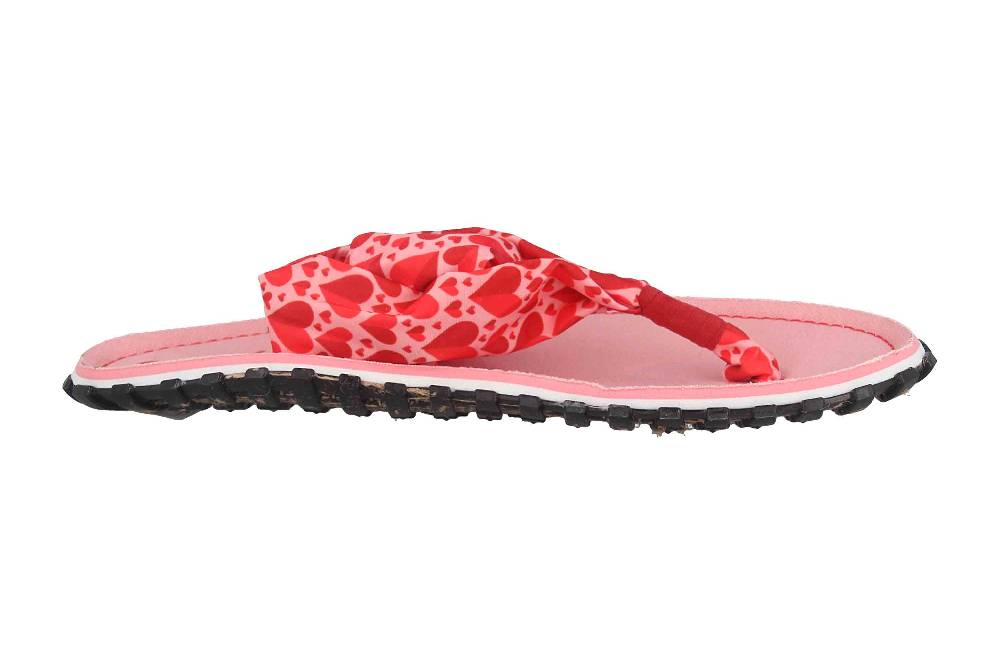 Gumbies Zehentrenner In Übergrößen Rosa 2609 Candy Hearts Große Damenschuhe