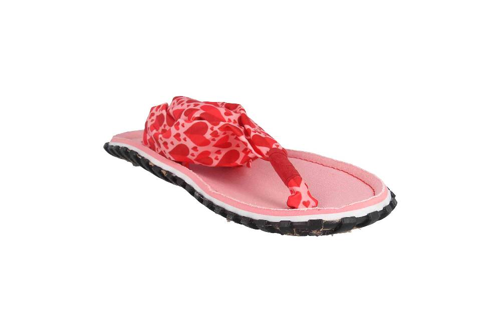 Gumbies Zehentrenner In Übergrößen Rosa 2609 Candy Hearts Große Damenschuhe