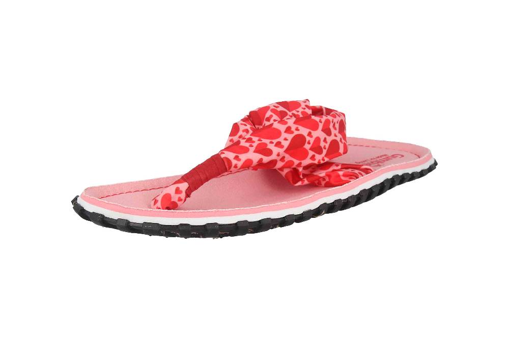 Gumbies Zehentrenner In Übergrößen Rosa 2609 Candy Hearts Große Damenschuhe