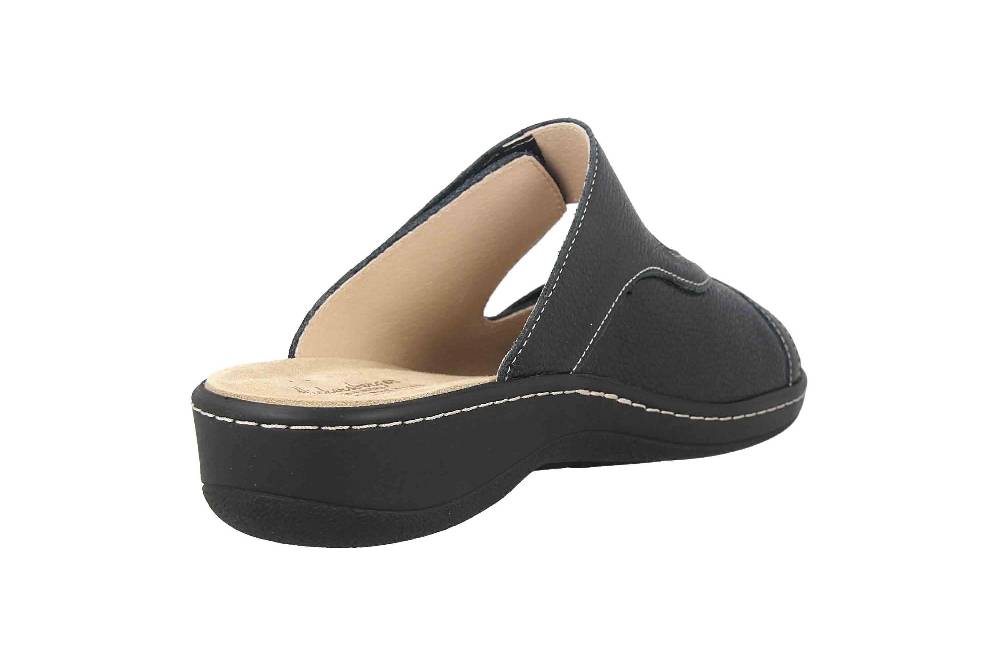 Hickersberger Milano Hallux Pantoletten In Übergrößen Schwarz 6169-9100 Große Damenschuhe