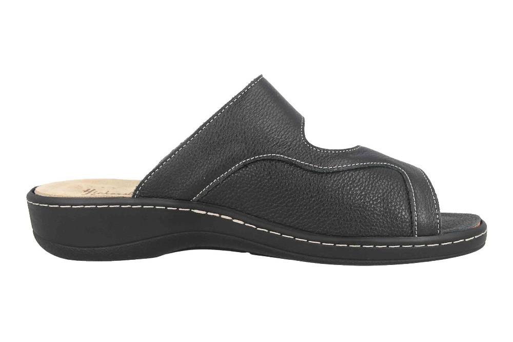 Hickersberger Milano Hallux Pantoletten In Übergrößen Schwarz 6169-9100 Große Damenschuhe