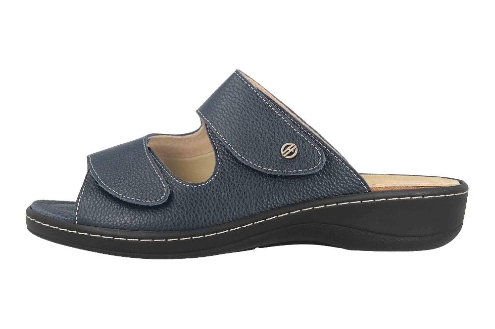 Hickersberger Milano Hallux Pantoletten In Übergrößen Blau 6169-7100 Große Damenschuhe