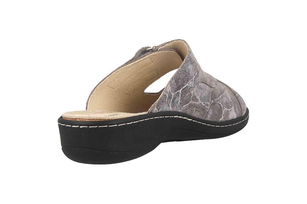 Hickersberger Milano Hallux Pantoletten In Übergrößen Grau 6182-6020 Große Damenschuhe