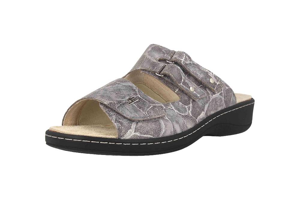 Hickersberger Milano Hallux Pantoletten In Übergrößen Grau 6182-6020 Große Damenschuhe