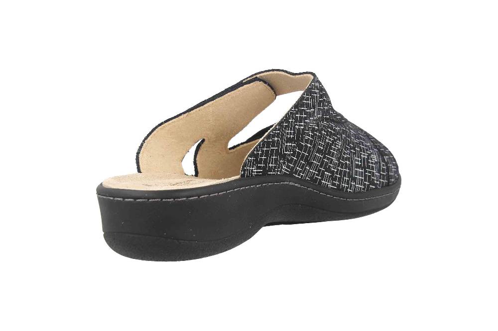 Hickersberger Milano Hallux Pantoletten In Übergrößen Schwarz 6169-9100 Große Damenschuhe