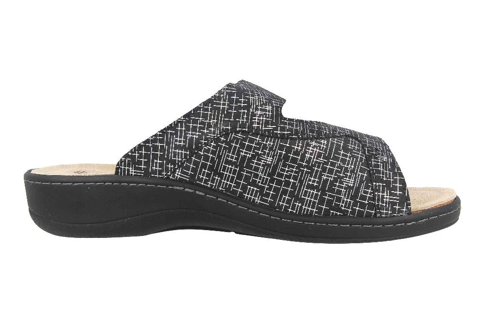 Hickersberger Milano Hallux Pantoletten In Übergrößen Schwarz 6169-9100 Große Damenschuhe