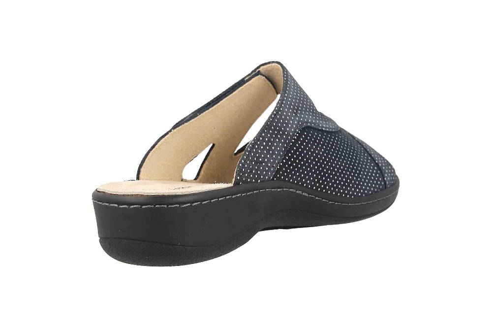 Hickersberger Milano Hallux Pantoletten In Übergrößen Blau 6173-7301 Große Damenschuhe