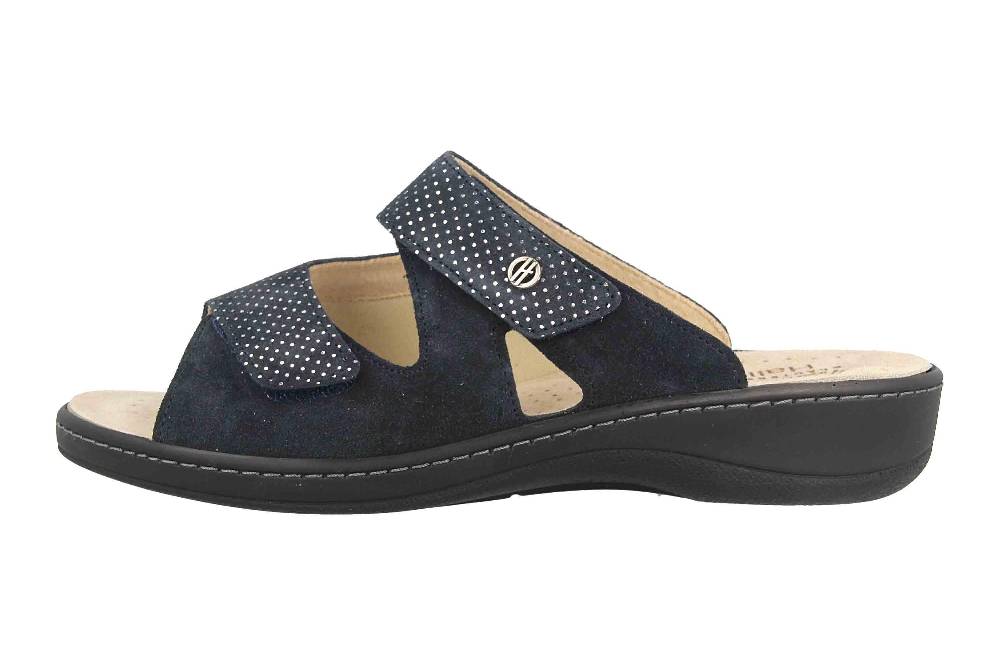 Hickersberger Milano Hallux Pantoletten in Übergrößen Blau 6173-7301 große Damenschuhe