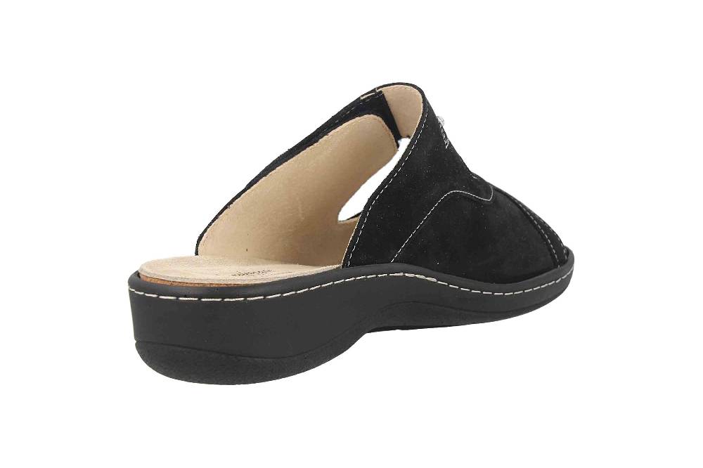 Hickersberger Milano Hallux Pantoletten In Übergrößen Schwarz 6175-9200 Große Damenschuhe