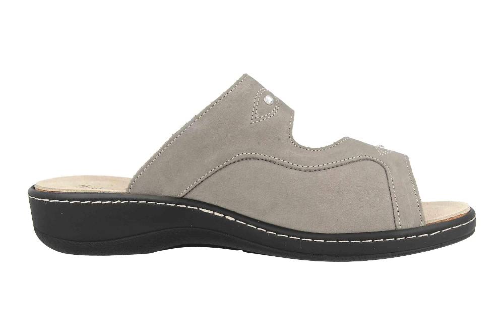 Hickersberger Milano Hallux Pantoletten In Übergrößen Schwarz 6169-9100 Große Damenschuhe