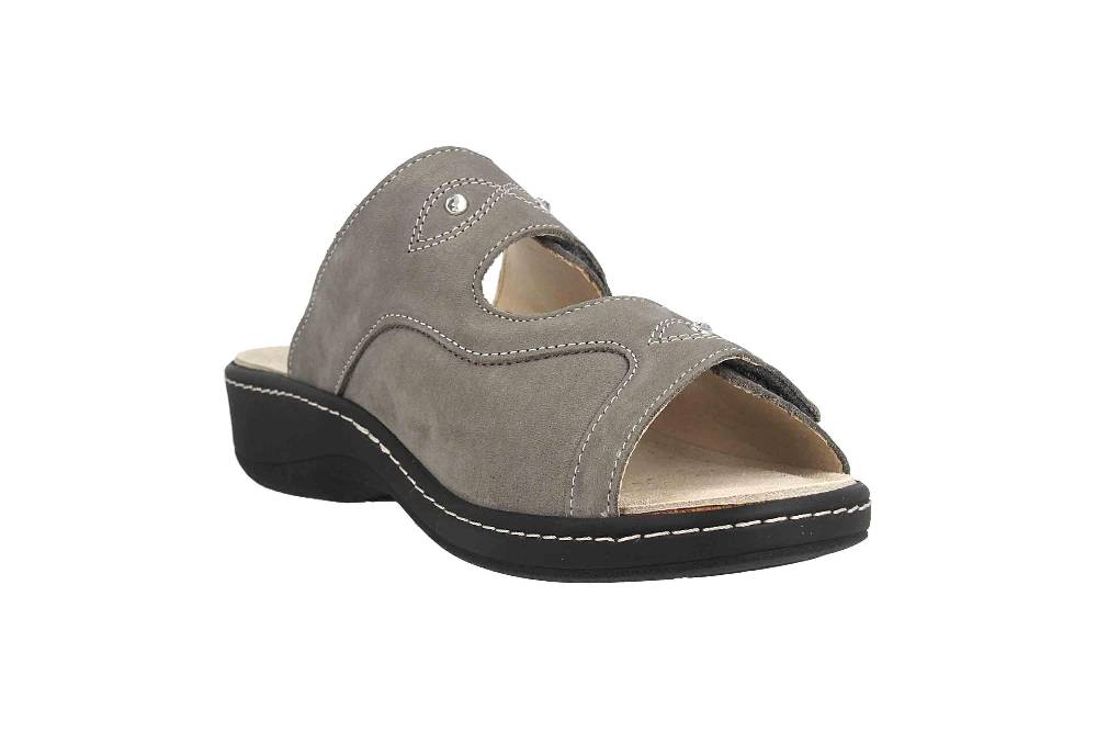 Hickersberger Milano Hallux Pantoletten In Übergrößen Schwarz 6169-9100 Große Damenschuhe