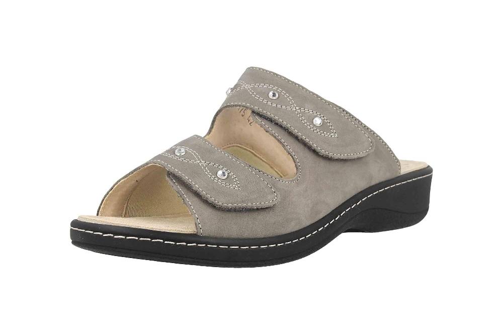 Hickersberger Milano Hallux Pantoletten In Übergrößen Schwarz 6169-9100 Große Damenschuhe