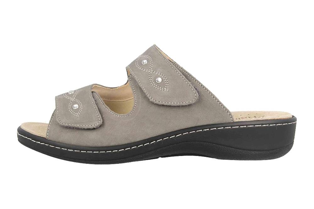 Hickersberger Milano Hallux Pantoletten in Übergrößen Schwarz 6169-9100 große Damenschuhe