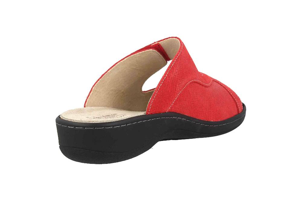 Hickersberger Milano Hallux Pantoletten In Übergrößen Rot 6170-4101 Große Damenschuhe