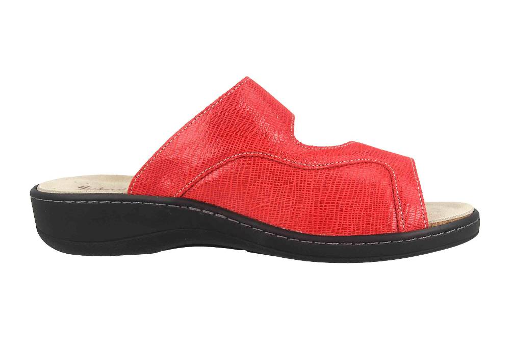Hickersberger Milano Hallux Pantoletten In Übergrößen Rot 6170-4101 Große Damenschuhe