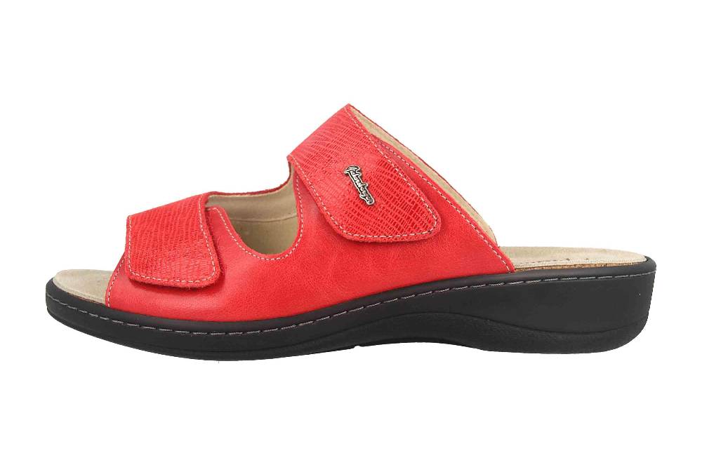 Hickersberger Milano Hallux Pantoletten in Übergrößen Rot 6170-4101 große Damenschuhe