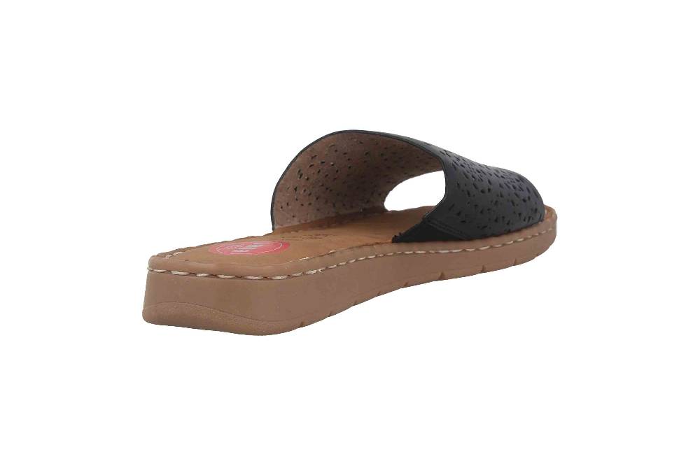Hickersberger Milano Hallux Pantoletten In Übergrößen Schwarz 6169-9100 Große Damenschuhe