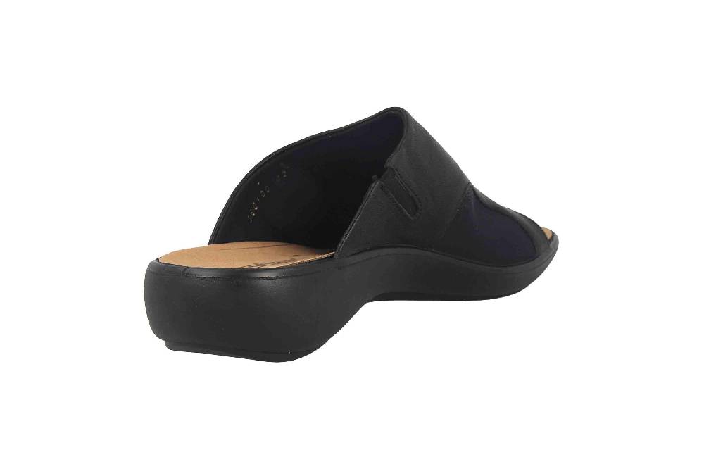 Hickersberger Milano Hallux Pantoletten In Übergrößen Schwarz 6169-9100 Große Damenschuhe