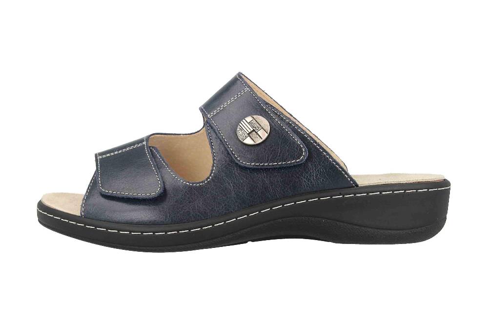 Hickersberger Milano Pantoletten in Übergrößen Blau 6120-7070 große Damenschuhe