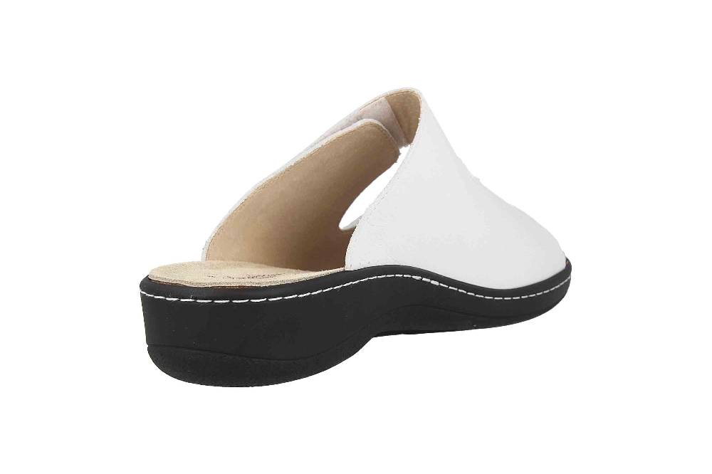 Hickersberger Milano Pantoletten In Übergrößen Weiß 6120-8080 Große Damenschuhe