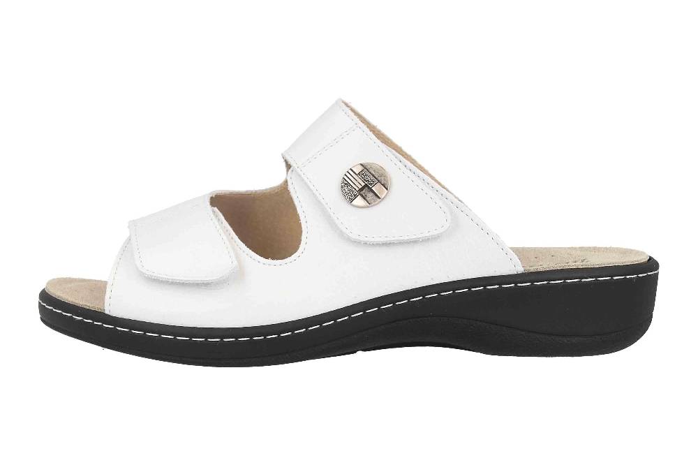 Hickersberger Milano Pantoletten in Übergrößen Weiß 6120-8080 große Damenschuhe