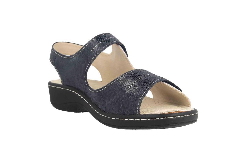 Hickersberger Milano Sandaletten In Übergrößen Blau 6122-7301 Große Damenschuhe